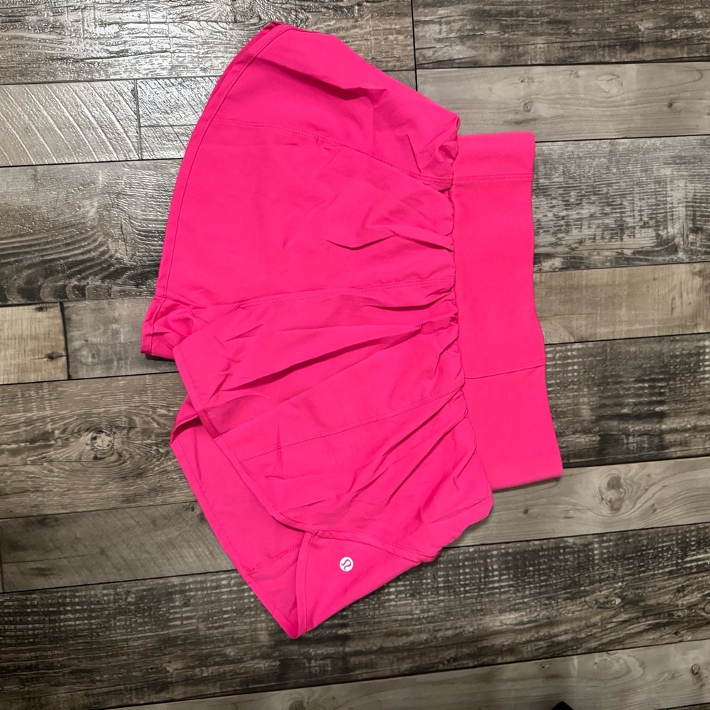 Bright Pink Lululemon high rise shorts